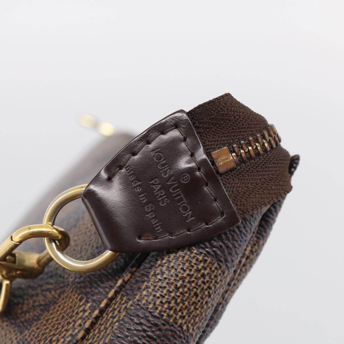 LOUIS VUITTON Damier Ebene Pochette Accessoires Pouch N41206 LV Auth 214466V