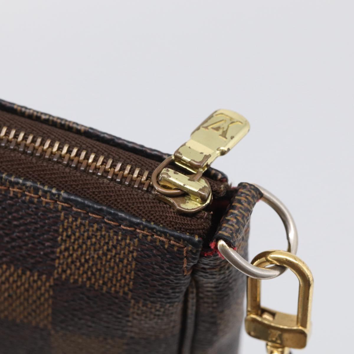 LOUIS VUITTON Damier Ebene Pochette Accessoires Pouch N41206 LV Auth 214466V