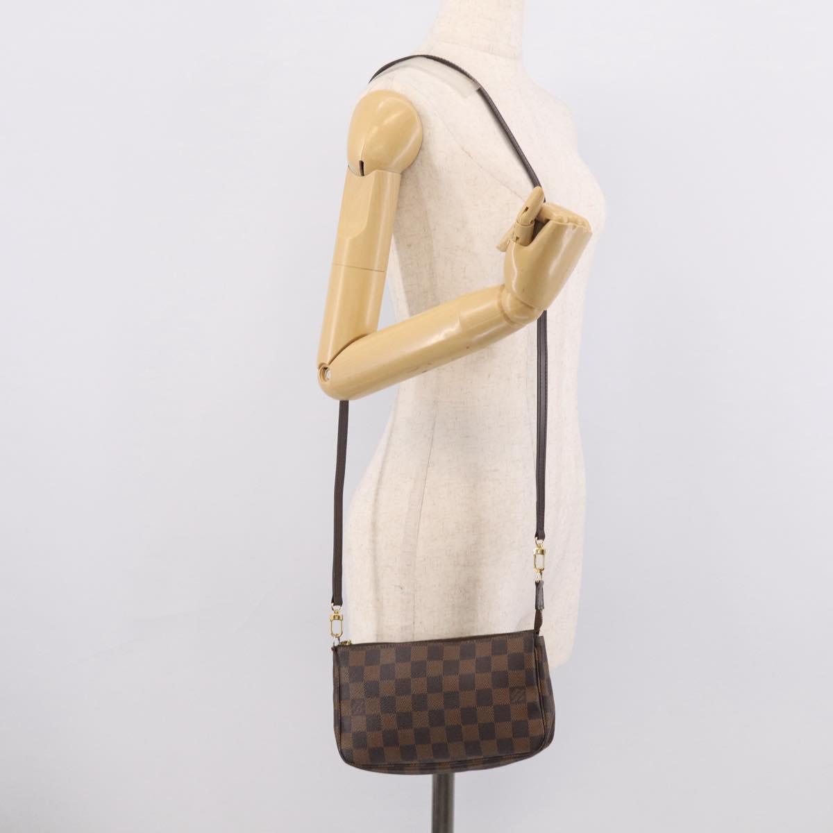 LOUIS VUITTON Damier Ebene Pochette Accessoires Pouch N41206 LV Auth 214466V