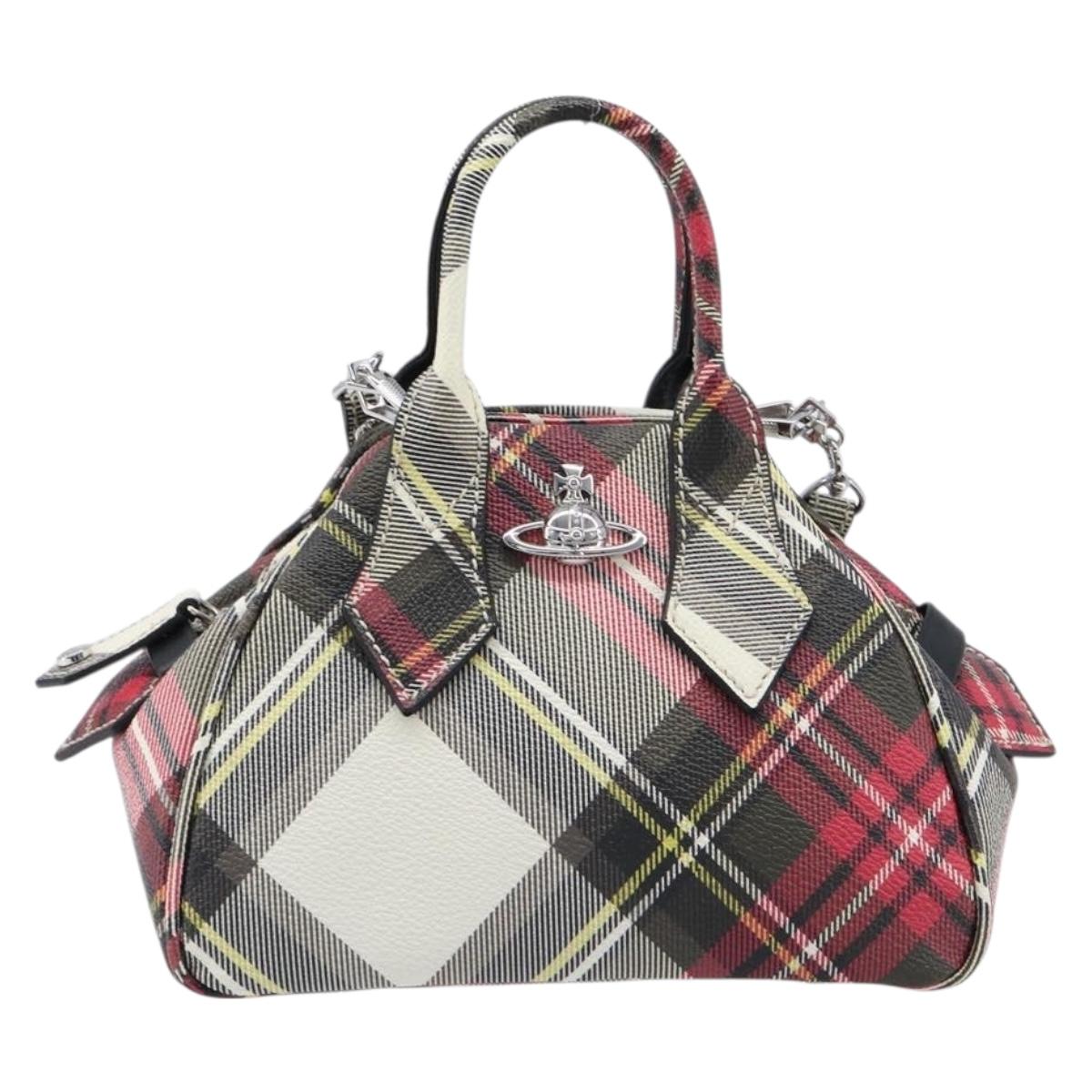 Vivienne Westwood Hand Bag PVC Canvas 2way Multicolor Silver Auth 214650A