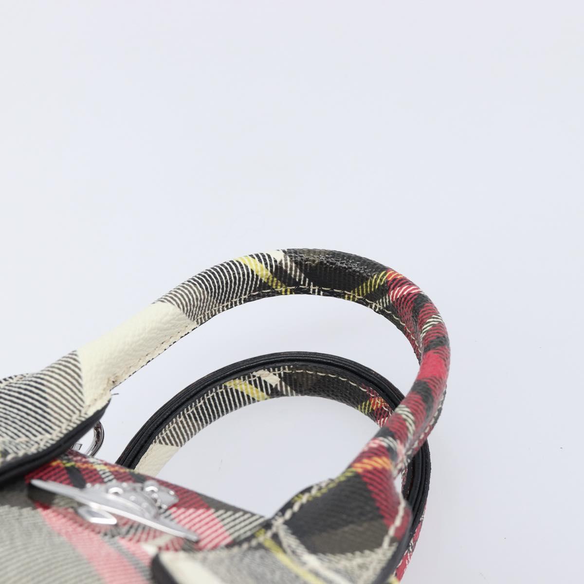 Vivienne Westwood Hand Bag PVC Canvas 2way Multicolor Silver Auth 214650A