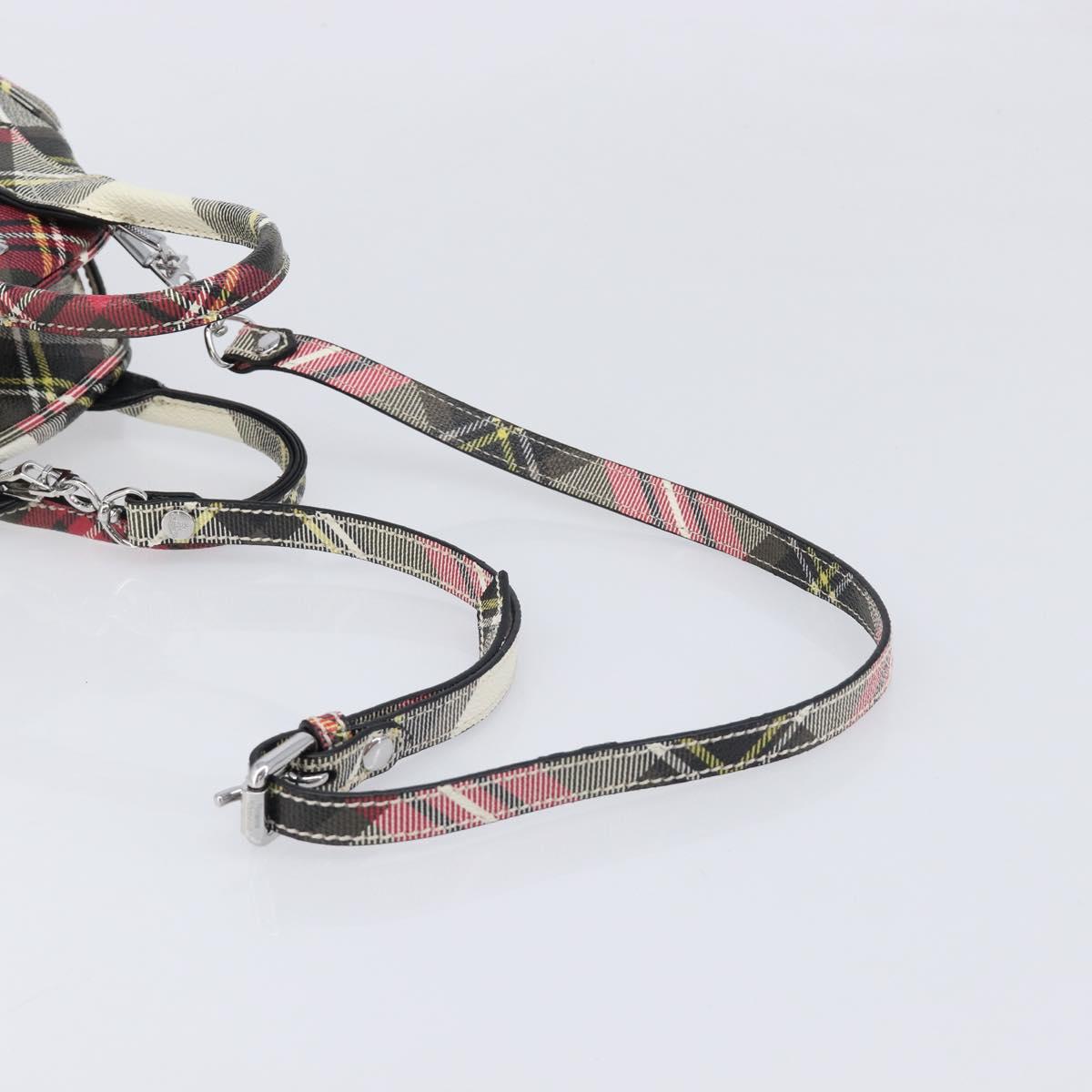 Vivienne Westwood Hand Bag PVC Canvas 2way Multicolor Silver Auth 214650A