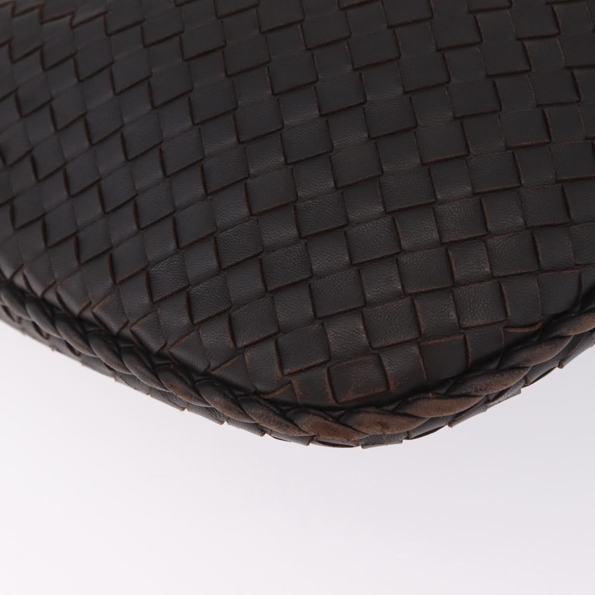 Bottega Veneta Hobo INTRECCIATO Bag Leather Dark Brown 115653 Auth 214652V