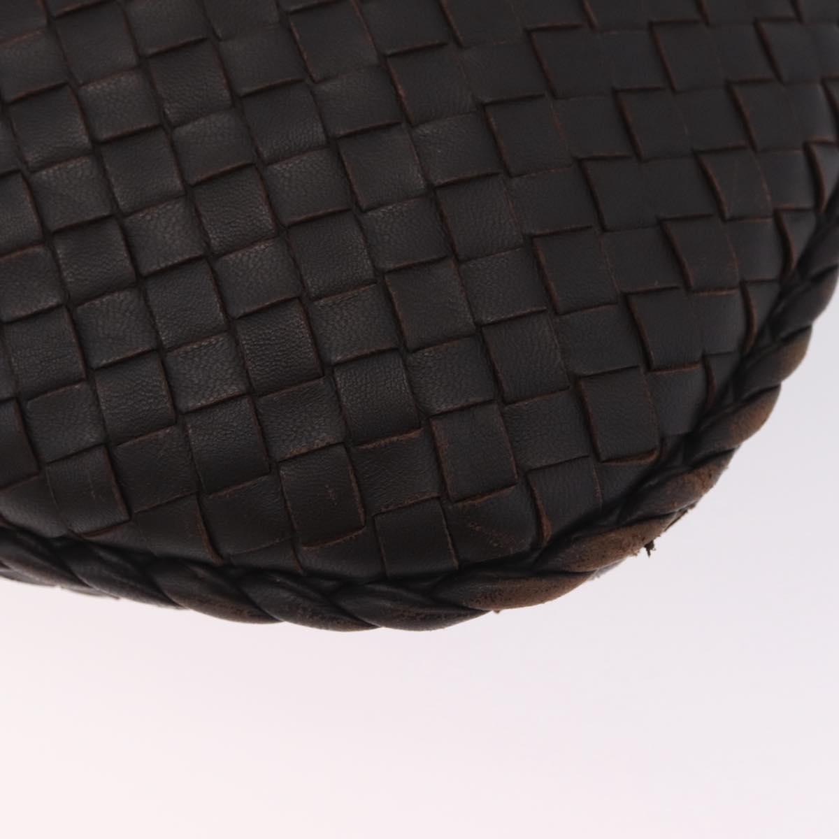 Bottega Veneta Hobo INTRECCIATO Bag Leather Dark Brown 115653 Auth 214652V