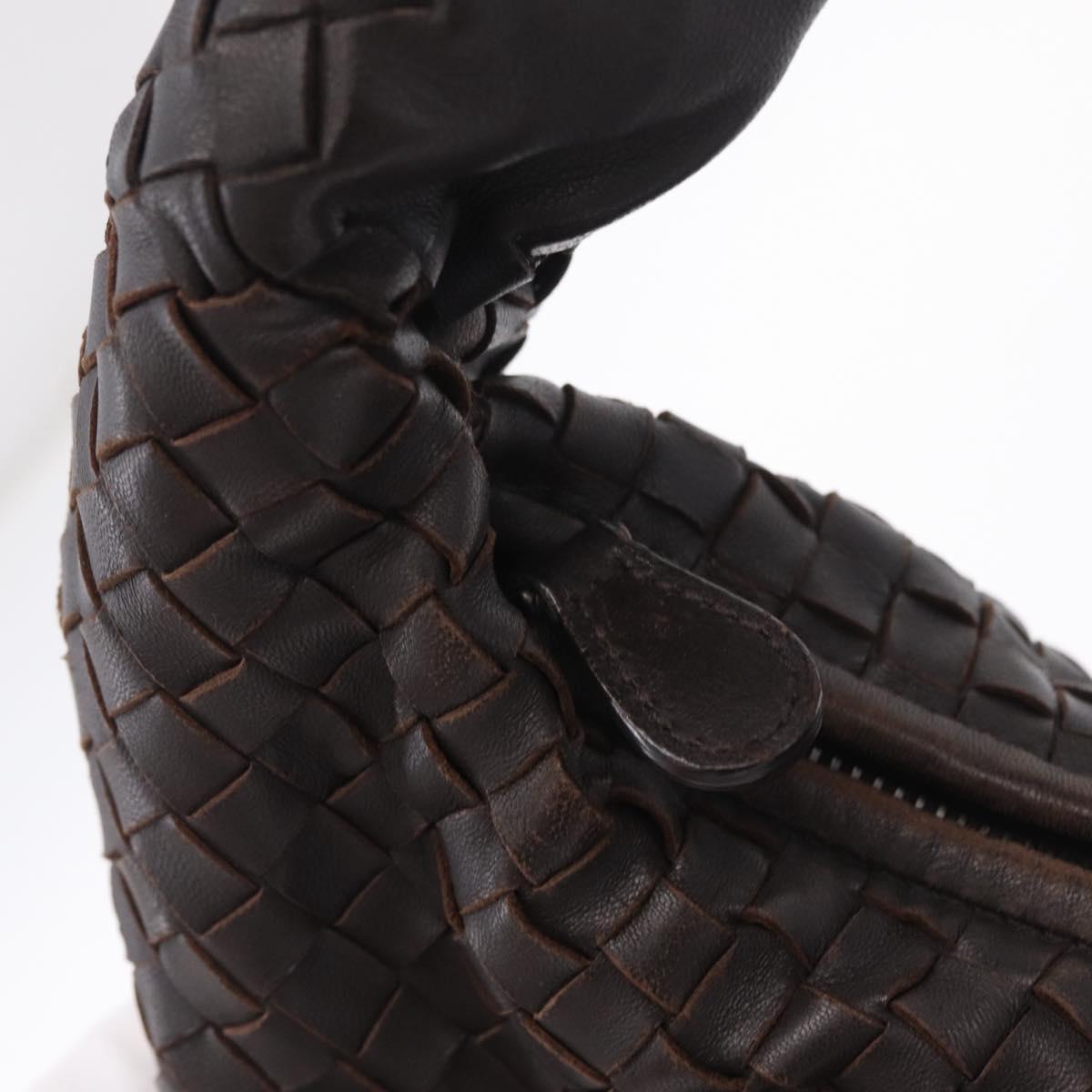 Bottega Veneta Hobo INTRECCIATO Bag Leather Dark Brown 115653 Auth 214652V