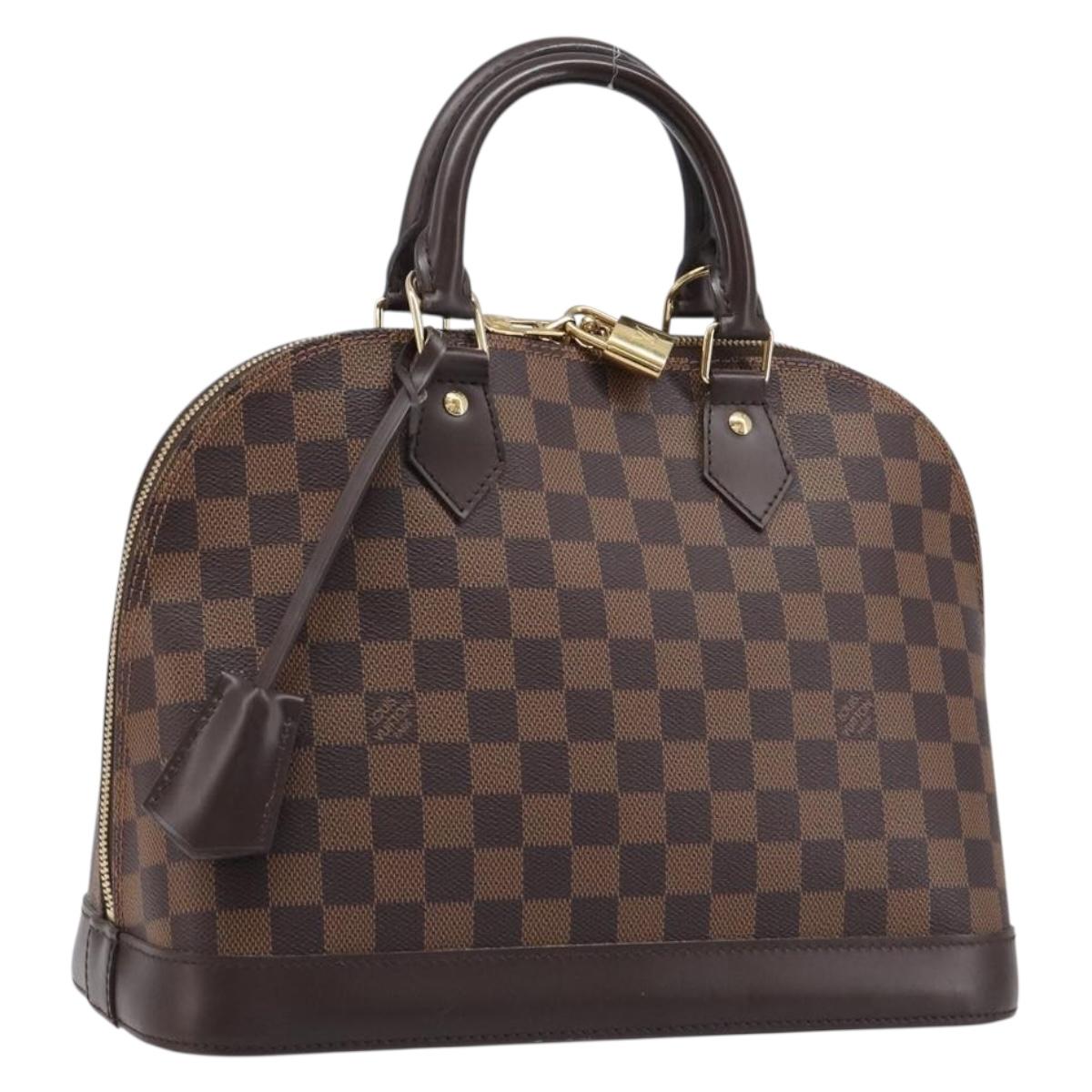 LOUIS VUITTON Damier Ebene Alma PM Hand Bag N53151 LV Auth 214655V