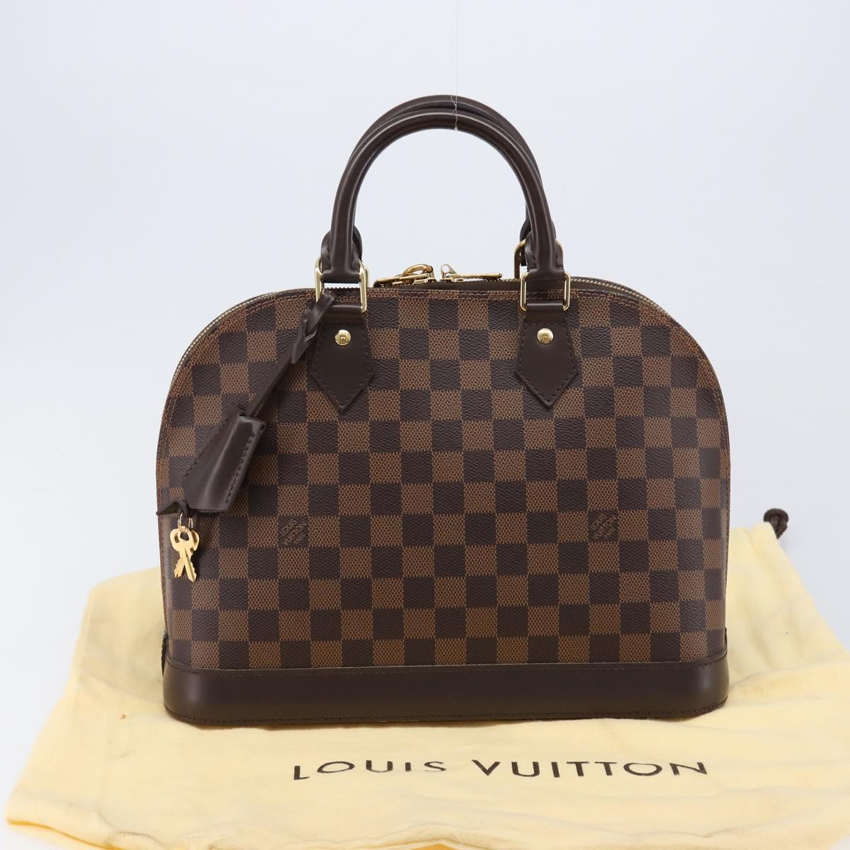 LOUIS VUITTON Damier Ebene Alma PM Hand Bag N53151 LV Auth 214655V