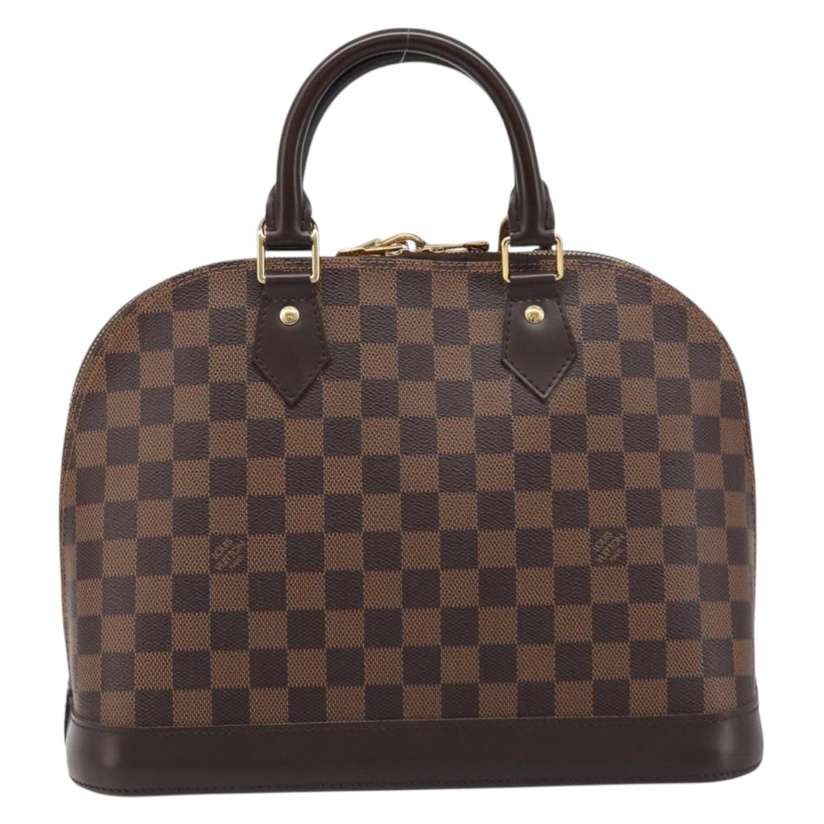 LOUIS VUITTON Damier Ebene Alma PM Hand Bag N53151 LV Auth 214655V