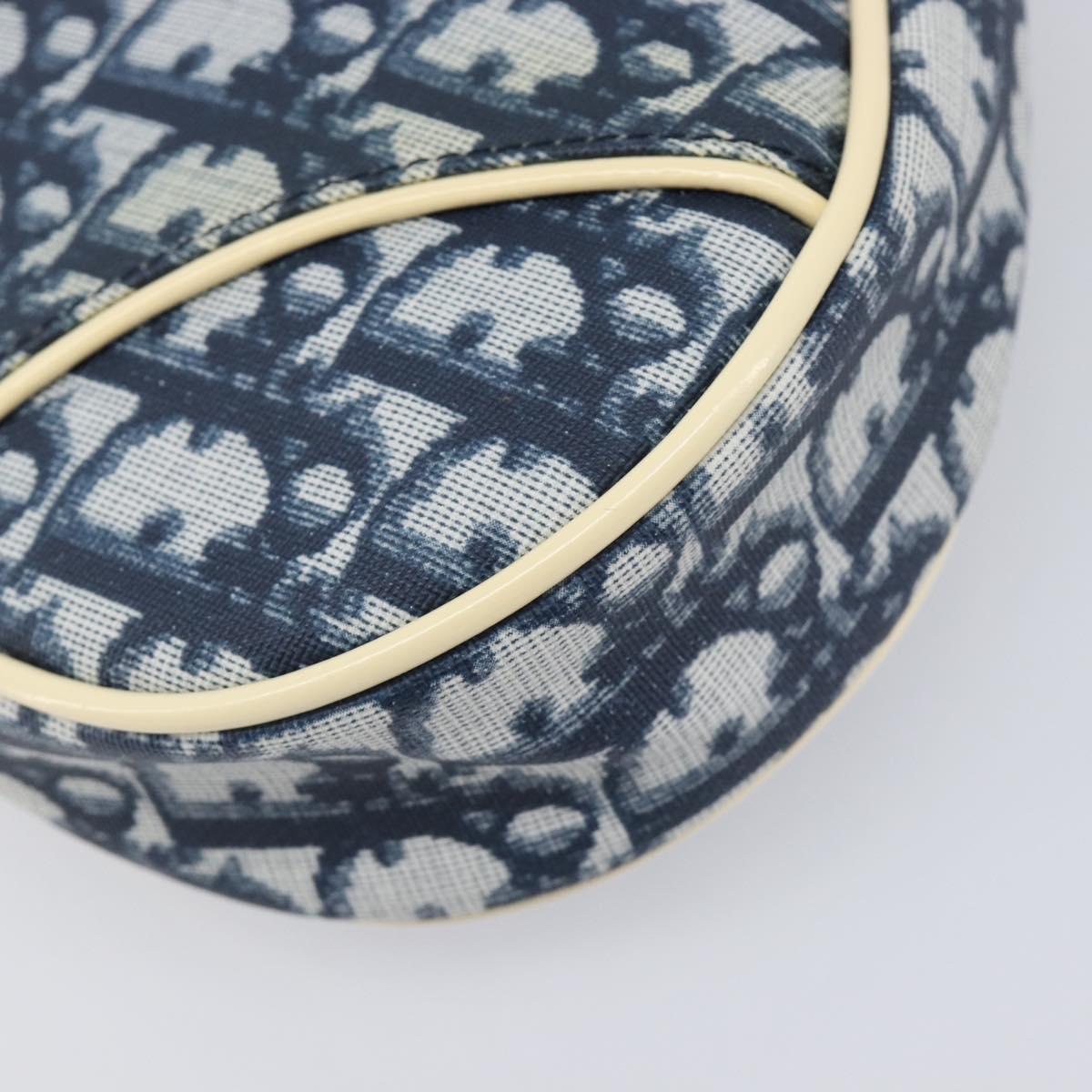 Christian Dior Trotter Canvas Saddle Accessory Pouch PVC Navy Auth 214669V