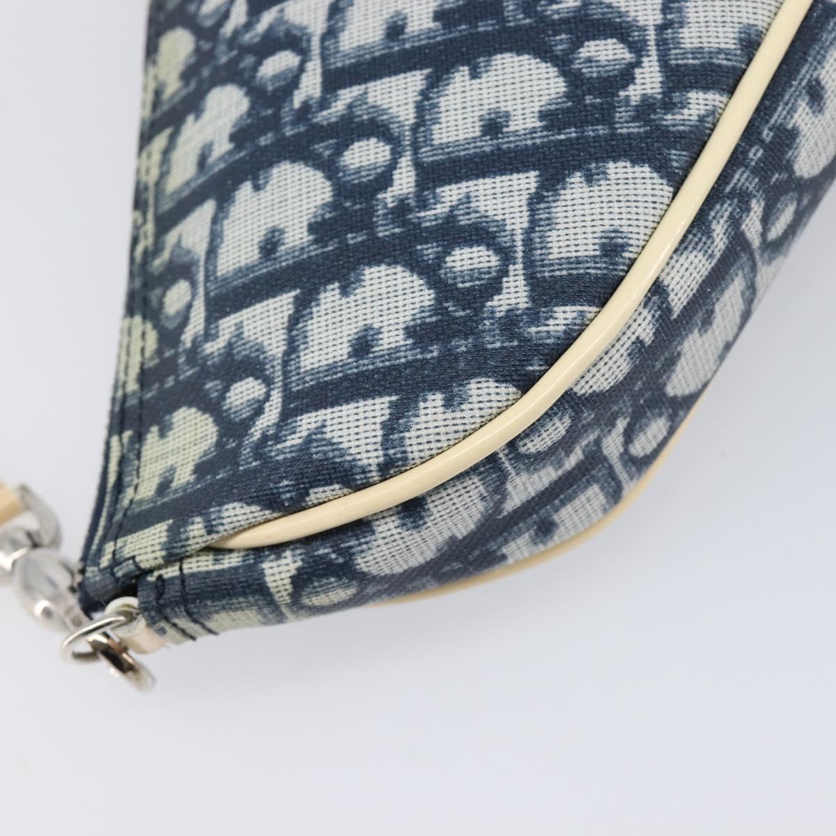 Christian Dior Trotter Canvas Saddle Accessory Pouch PVC Navy Auth 214669V