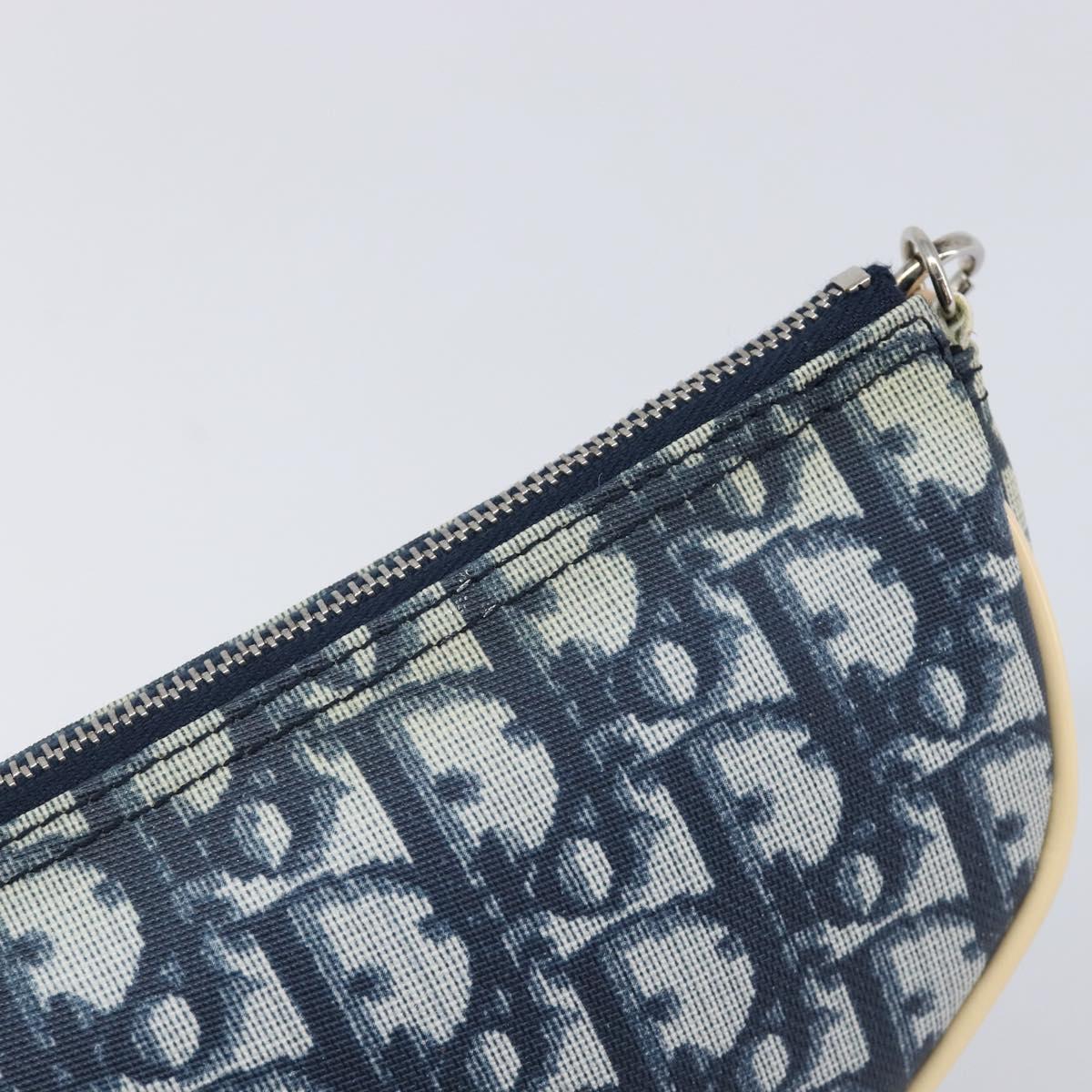 Christian Dior Trotter Canvas Saddle Accessory Pouch PVC Navy Auth 214669V