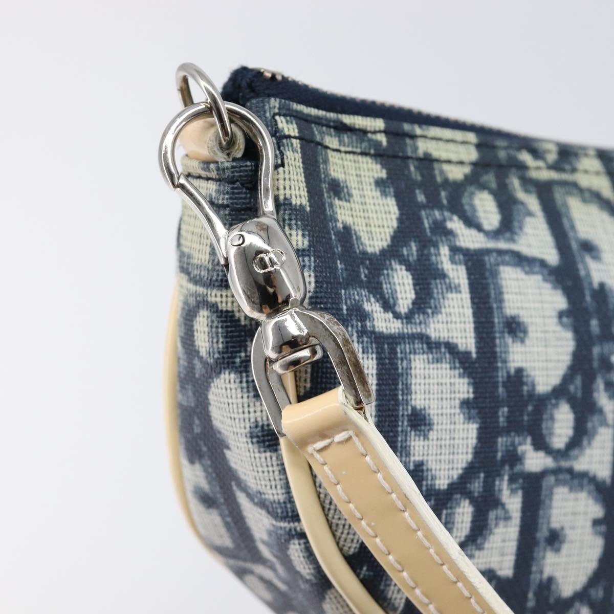Christian Dior Trotter Canvas Saddle Accessory Pouch PVC Navy Auth 214669V