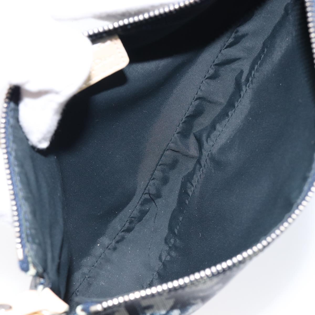 Christian Dior Trotter Canvas Saddle Accessory Pouch PVC Navy Auth 214669V