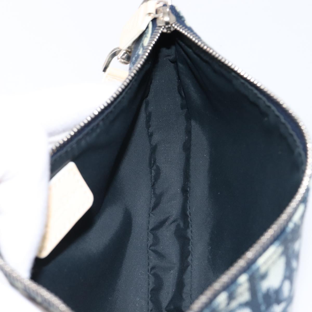 Christian Dior Trotter Canvas Saddle Accessory Pouch PVC Navy Auth 214669V