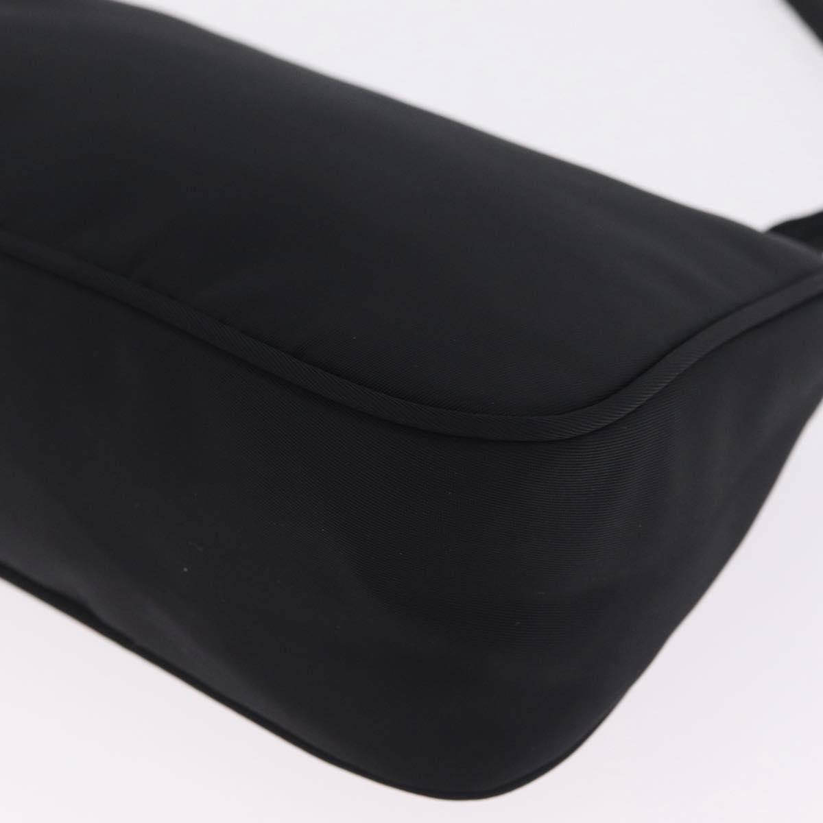 PRADA Accessory Pouch Nylon Black Silver Auth 214679V
