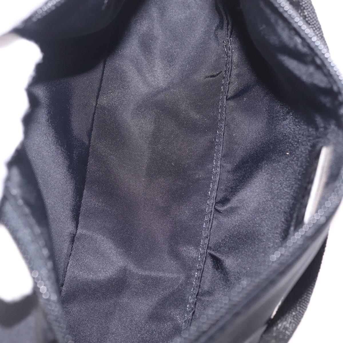 PRADA Accessory Pouch Nylon Black Silver Auth 214679V