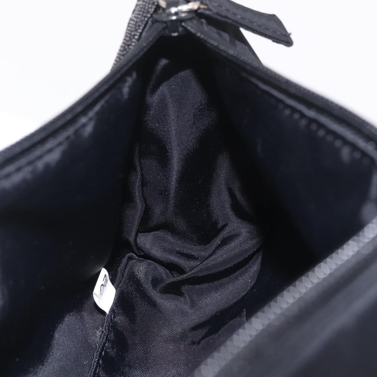 PRADA Accessory Pouch Nylon Black Silver Auth 214679V