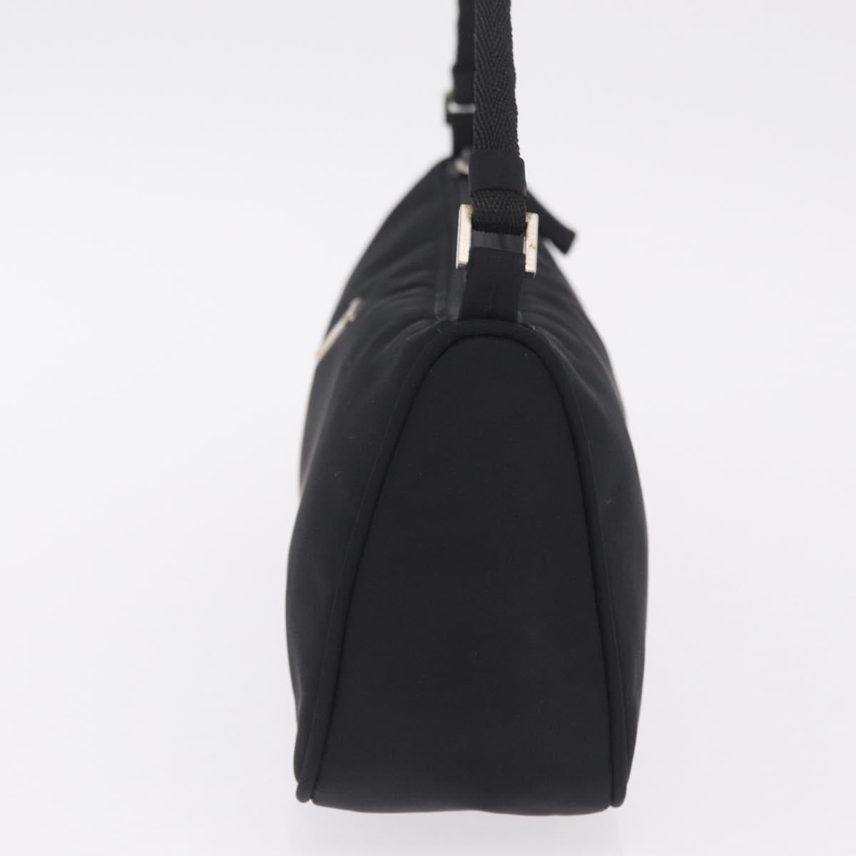 PRADA Accessory Pouch Nylon Black Silver Auth 214679V