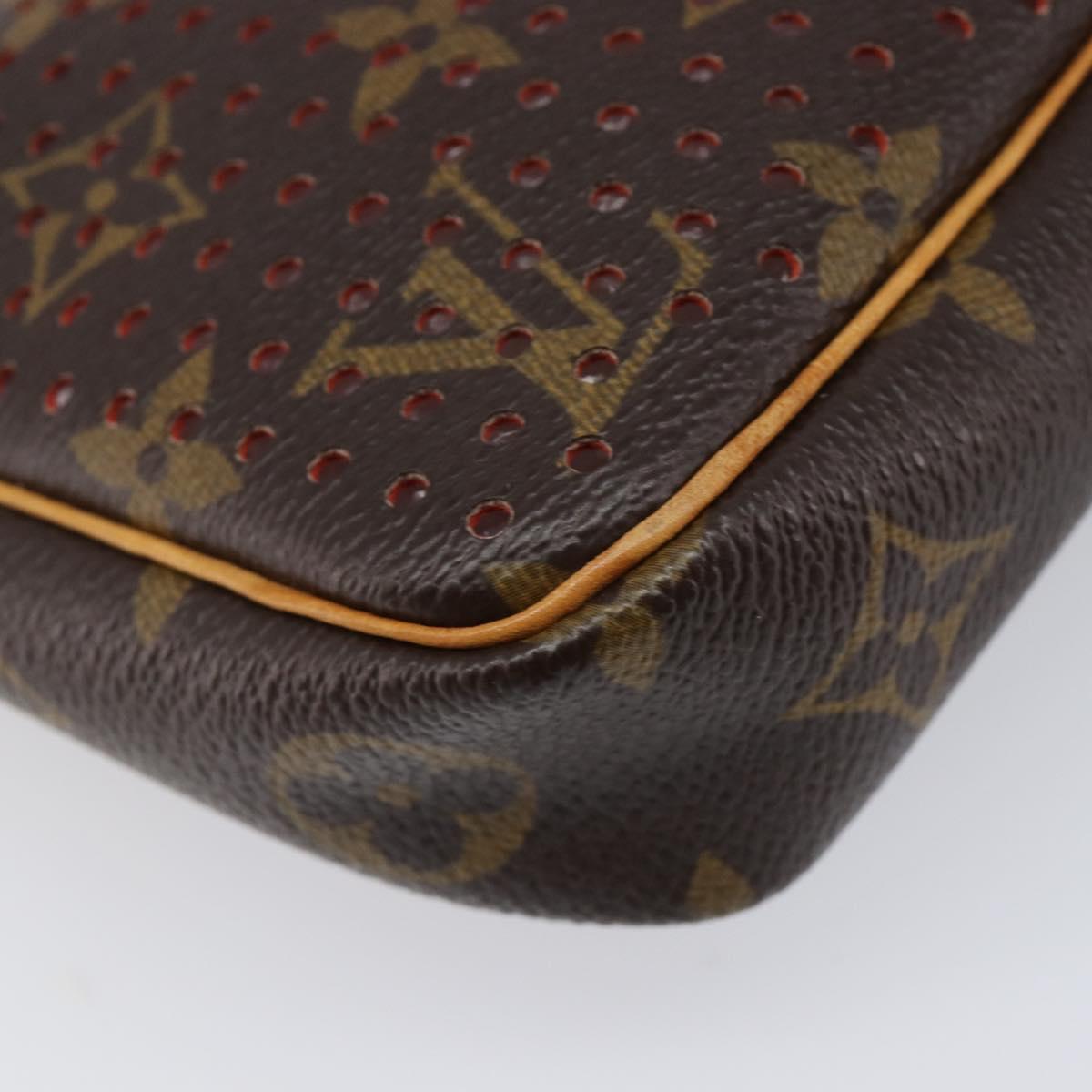 LOUIS VUITTON Monogram Perfo Pochette Accessoires Orange M95185 LV Auth 214683V