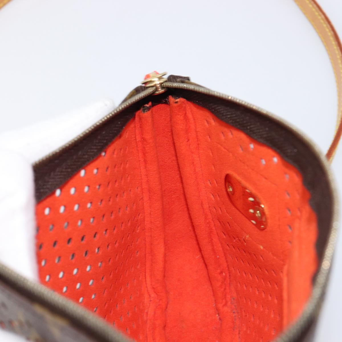 LOUIS VUITTON Monogram Perfo Pochette Accessoires Orange M95185 LV Auth 214683V