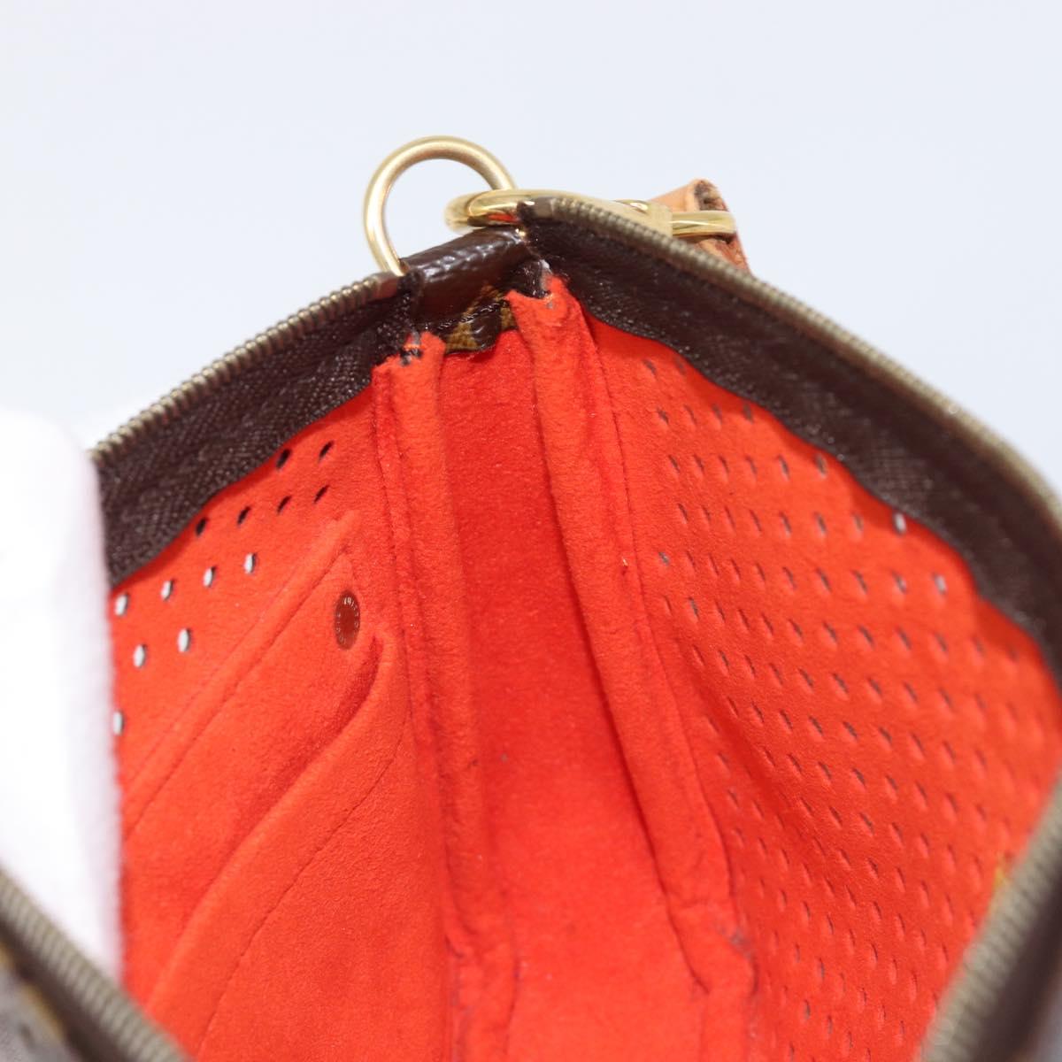 LOUIS VUITTON Monogram Perfo Pochette Accessoires Orange M95185 LV Auth 214683V