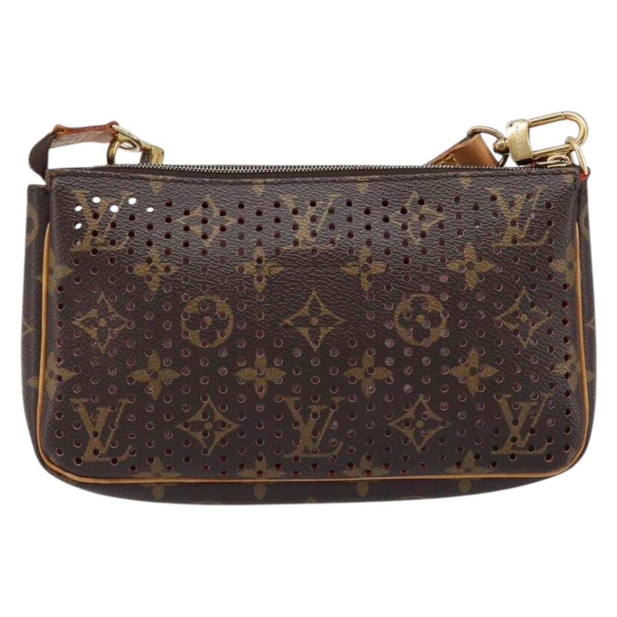 LOUIS VUITTON Monogram Perfo Pochette Accessoires Orange M95185 LV Auth 214683V