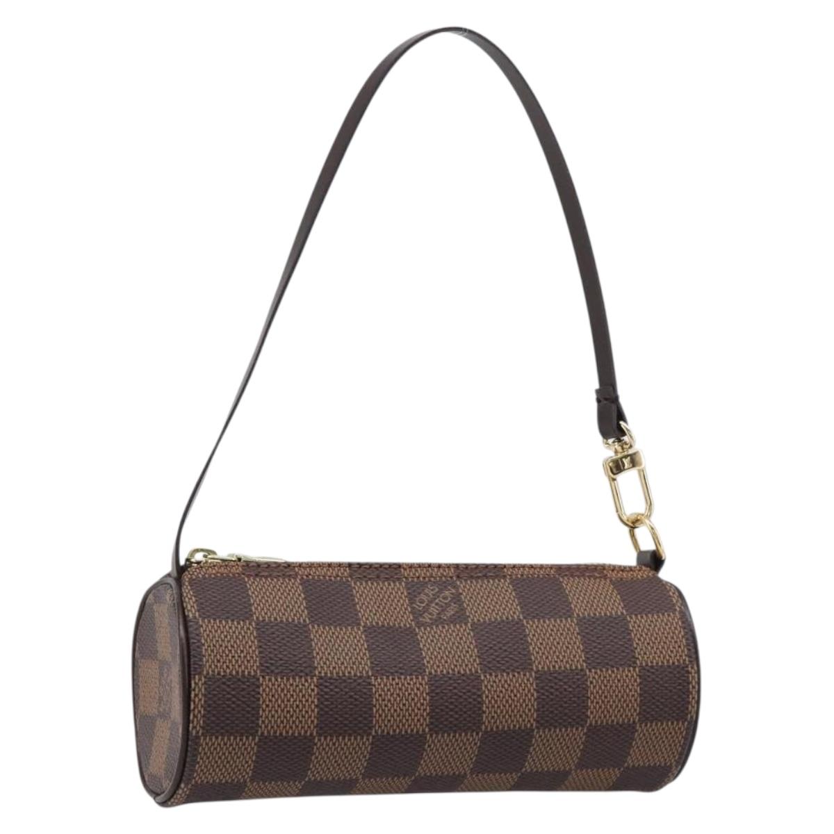 LOUIS VUITTON Damier Ebene Papillon Pouch LV Auth 214685V