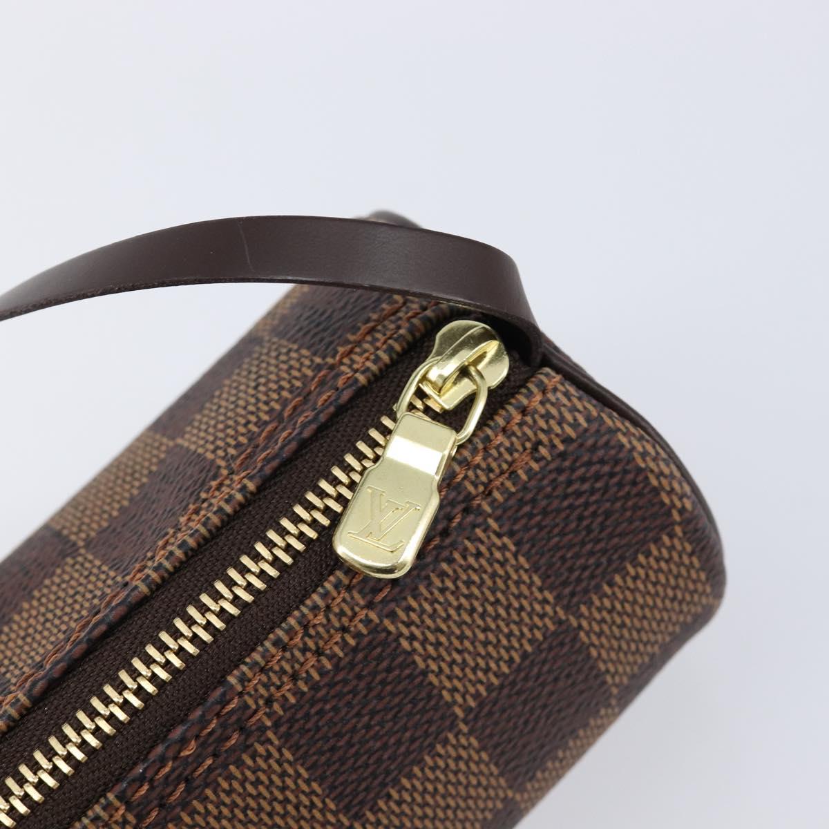LOUIS VUITTON Damier Ebene Papillon Pouch LV Auth 214685V