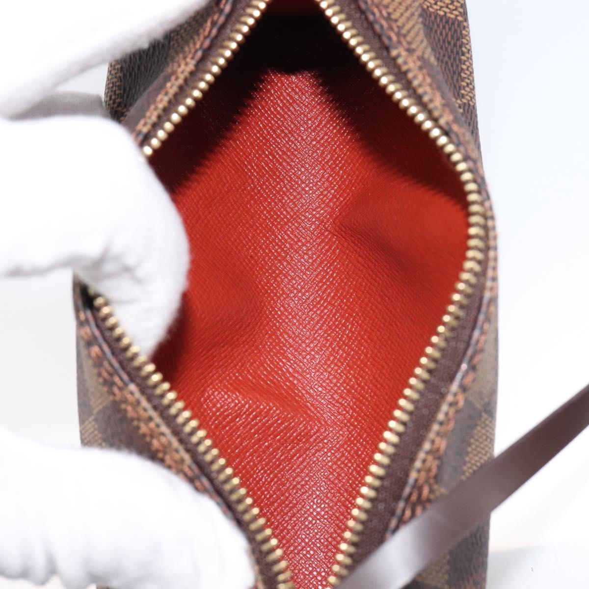 LOUIS VUITTON Damier Ebene Papillon Pouch LV Auth 214685V