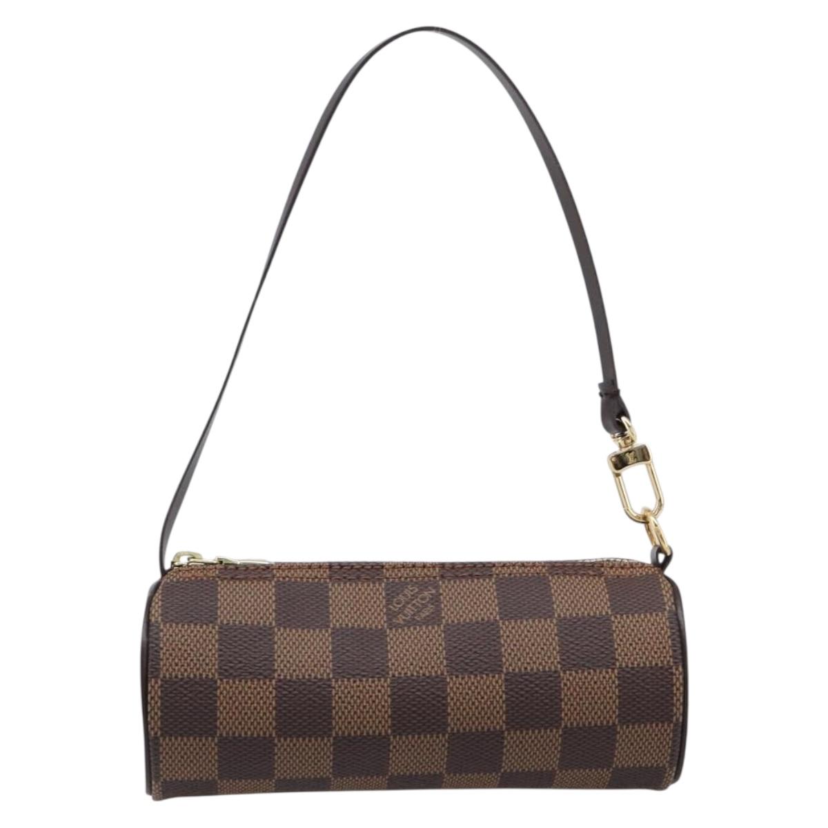 LOUIS VUITTON Damier Ebene Papillon Pouch LV Auth 214685V