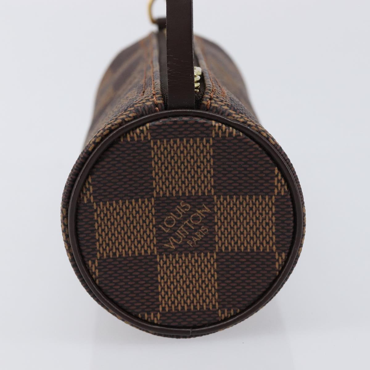 LOUIS VUITTON Damier Ebene Papillon Pouch LV Auth 214685V