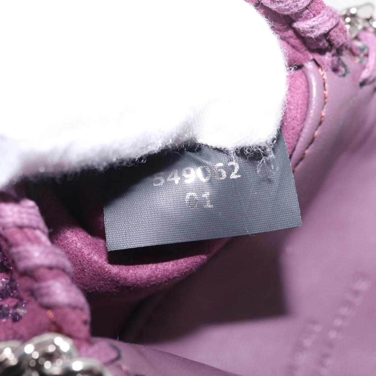 Stella McCartney Falabella Chain Shoulder Pouch Polyester Purple Auth 214701A