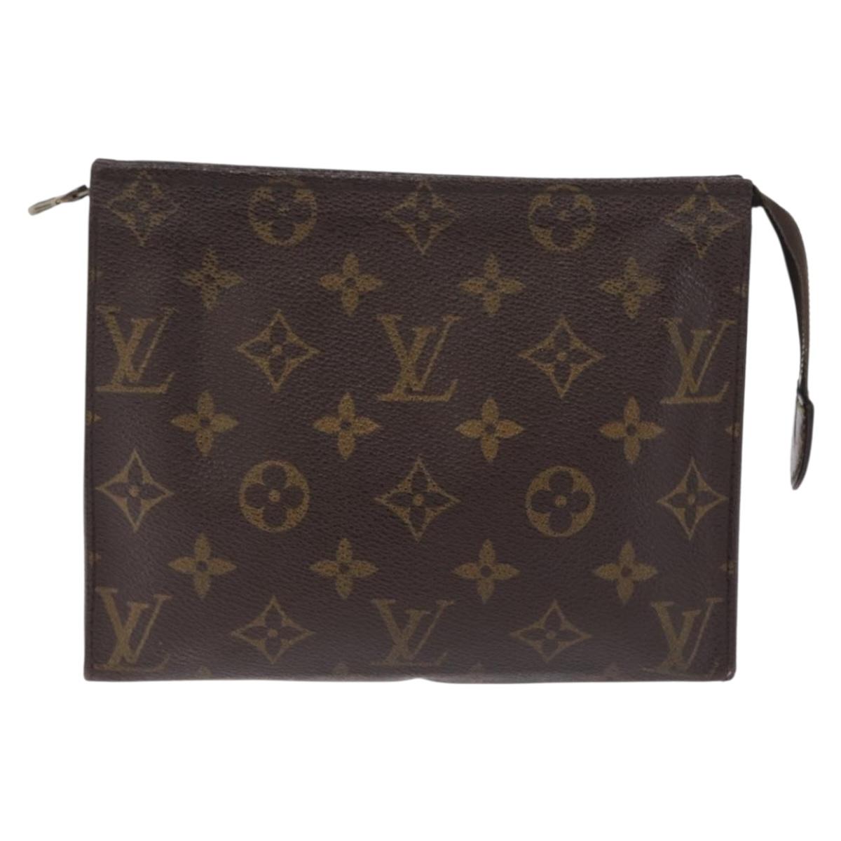 LOUIS VUITTON Monogram Poche Toilette 19 Pouch M47544 LV Auth 214707