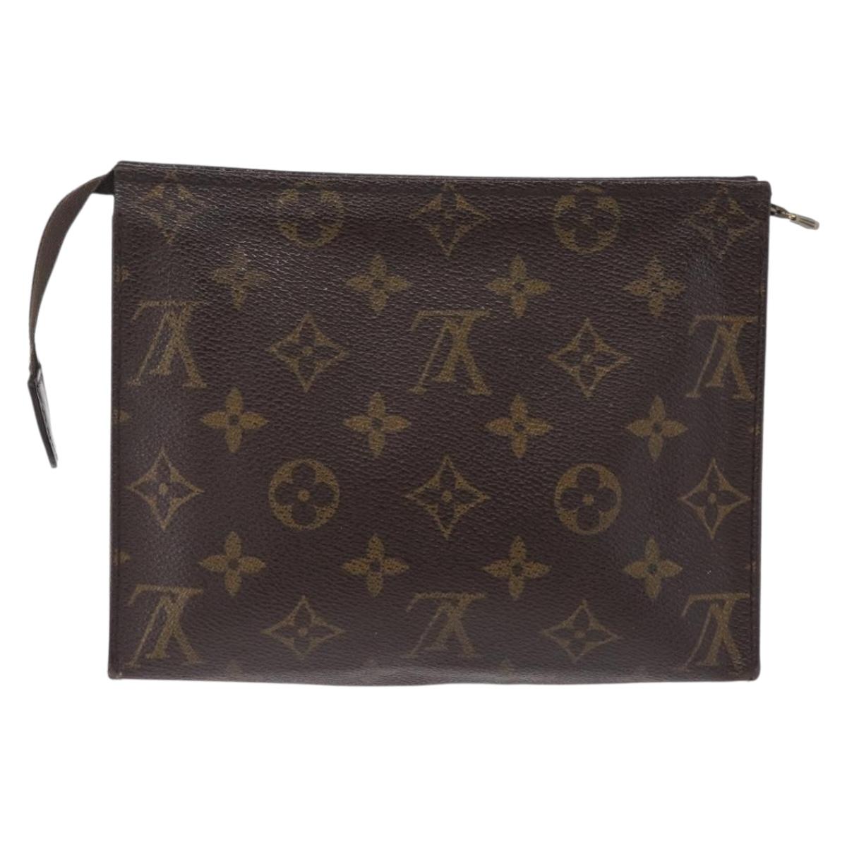 LOUIS VUITTON Monogram Poche Toilette 19 Pouch M47544 LV Auth 214707