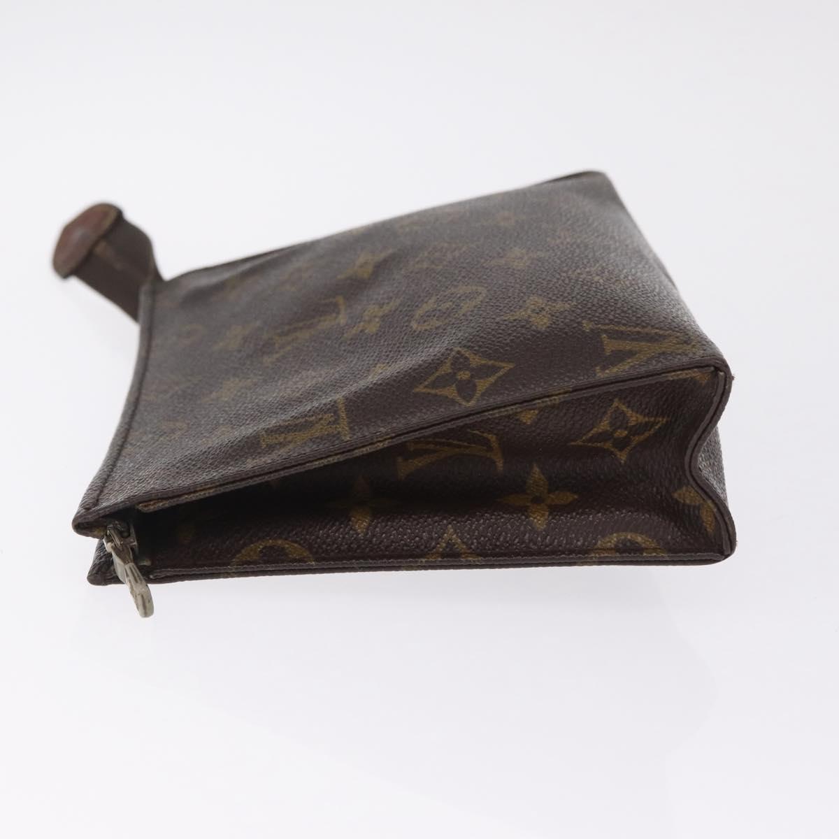 LOUIS VUITTON Monogram Poche Toilette 19 Pouch M47544 LV Auth 214707
