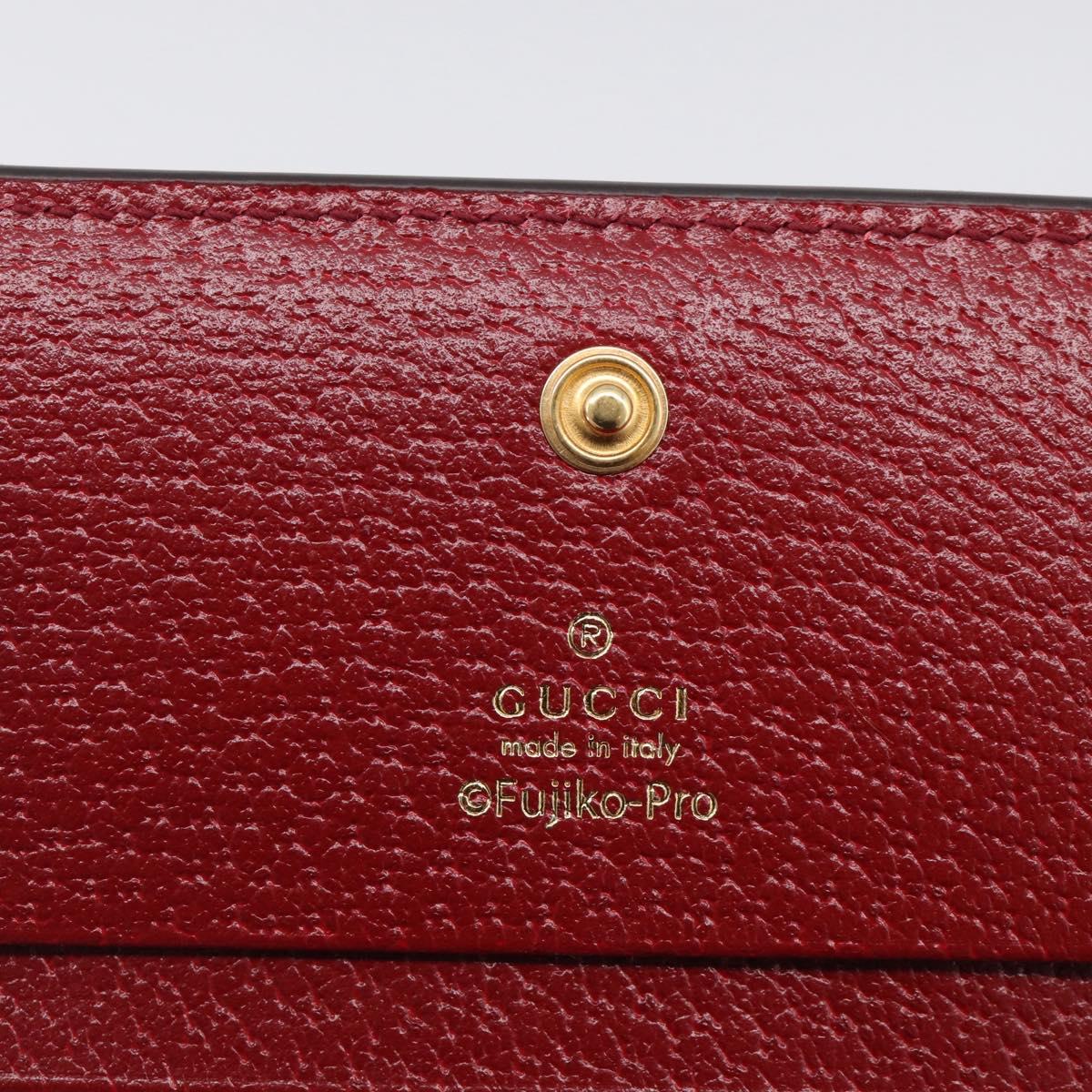 GUCCI Micro GG Supreme GG Marmont Doraemon Wallet PVC Beige 654541 Auth 214723M