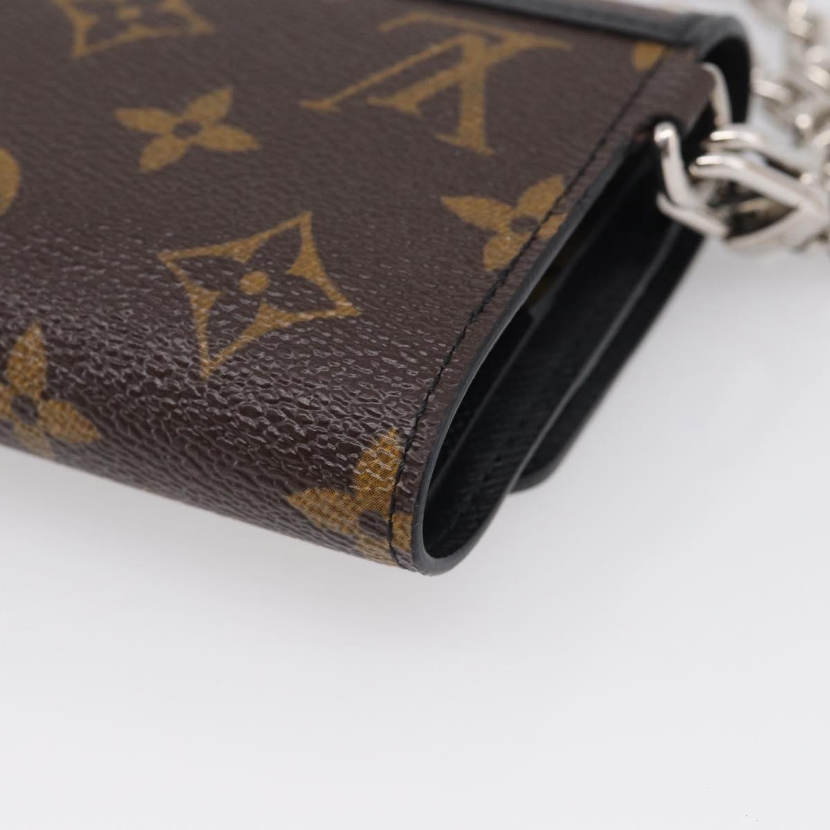 LOUIS VUITTON Monogram Macassar Porte Feuille Compact Wallet M60167 Auth 214724V