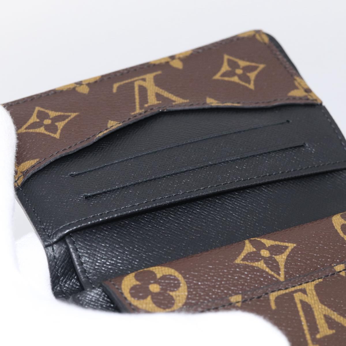 LOUIS VUITTON Monogram Macassar Porte Feuille Compact Wallet M60167 Auth 214724V