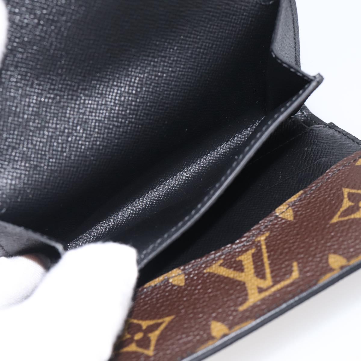 LOUIS VUITTON Monogram Macassar Porte Feuille Compact Wallet M60167 Auth 214724V