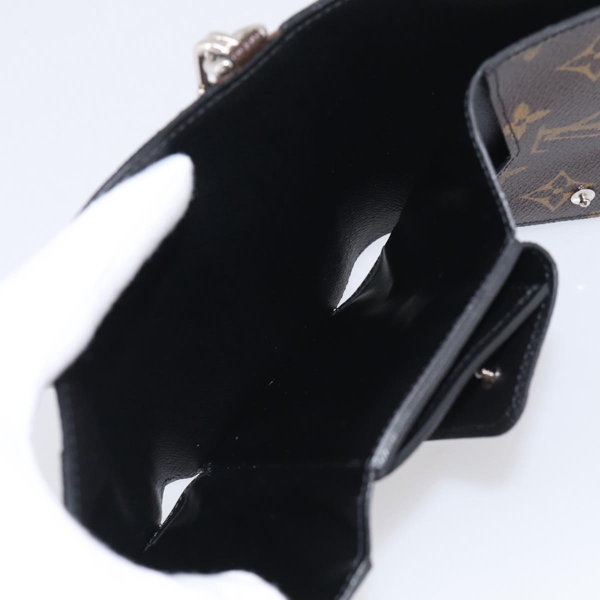 LOUIS VUITTON Monogram Macassar Porte Feuille Compact Wallet M60167 Auth 214724V