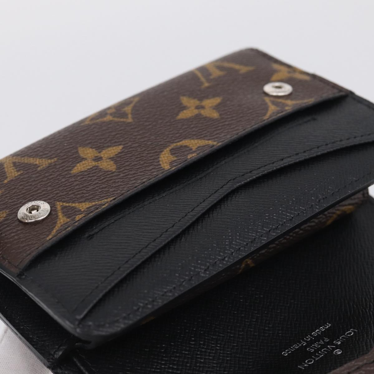 LOUIS VUITTON Monogram Macassar Porte Feuille Compact Wallet M60167 Auth 214724V