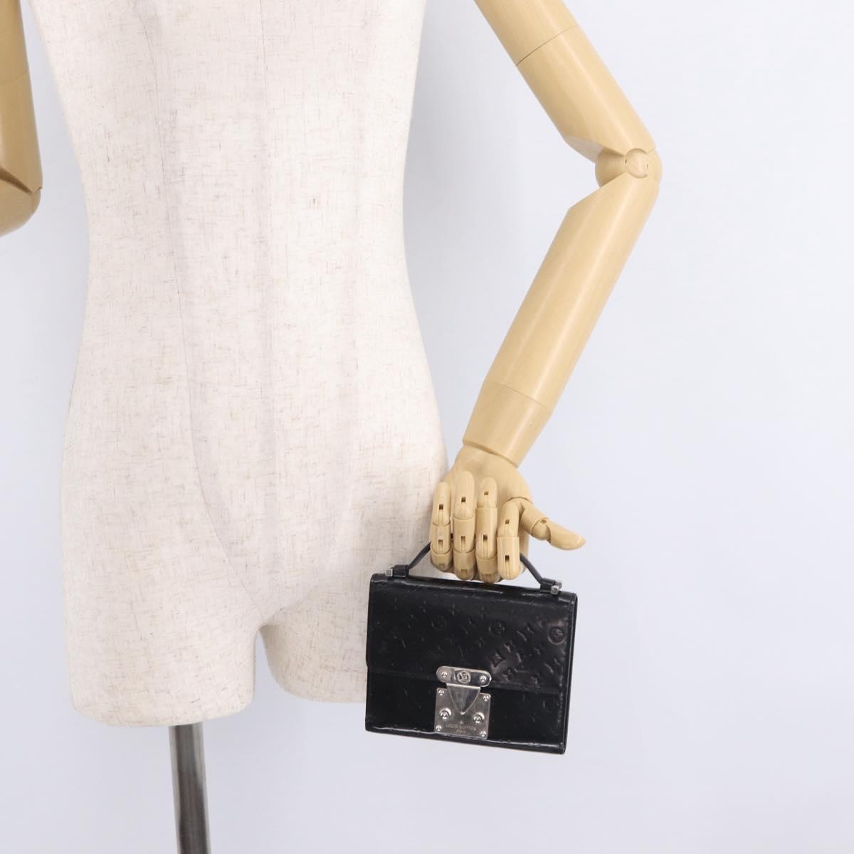 LOUIS VUITTON Monogram Lace Anushka PM Wallet Black M92232 LV Auth 214732