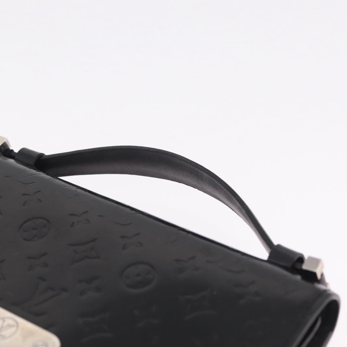 LOUIS VUITTON Monogram Lace Anushka PM Wallet Black M92232 LV Auth 214732