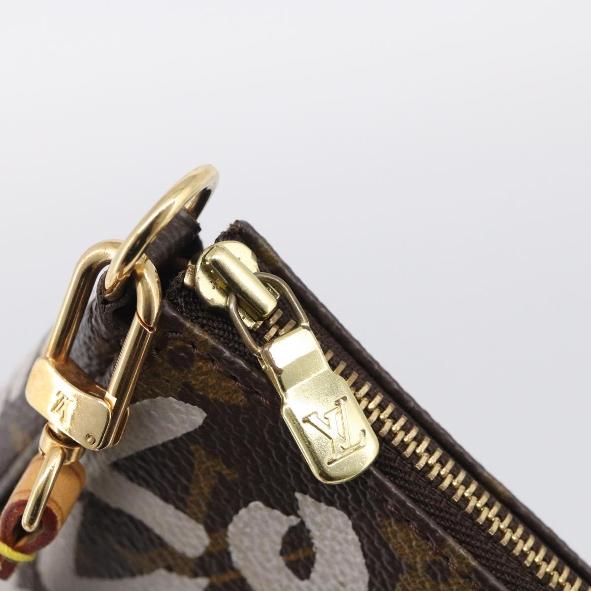 LOUIS VUITTON Monogram Graffiti Pochette Accessoires White M92192 Auth 214798SAV