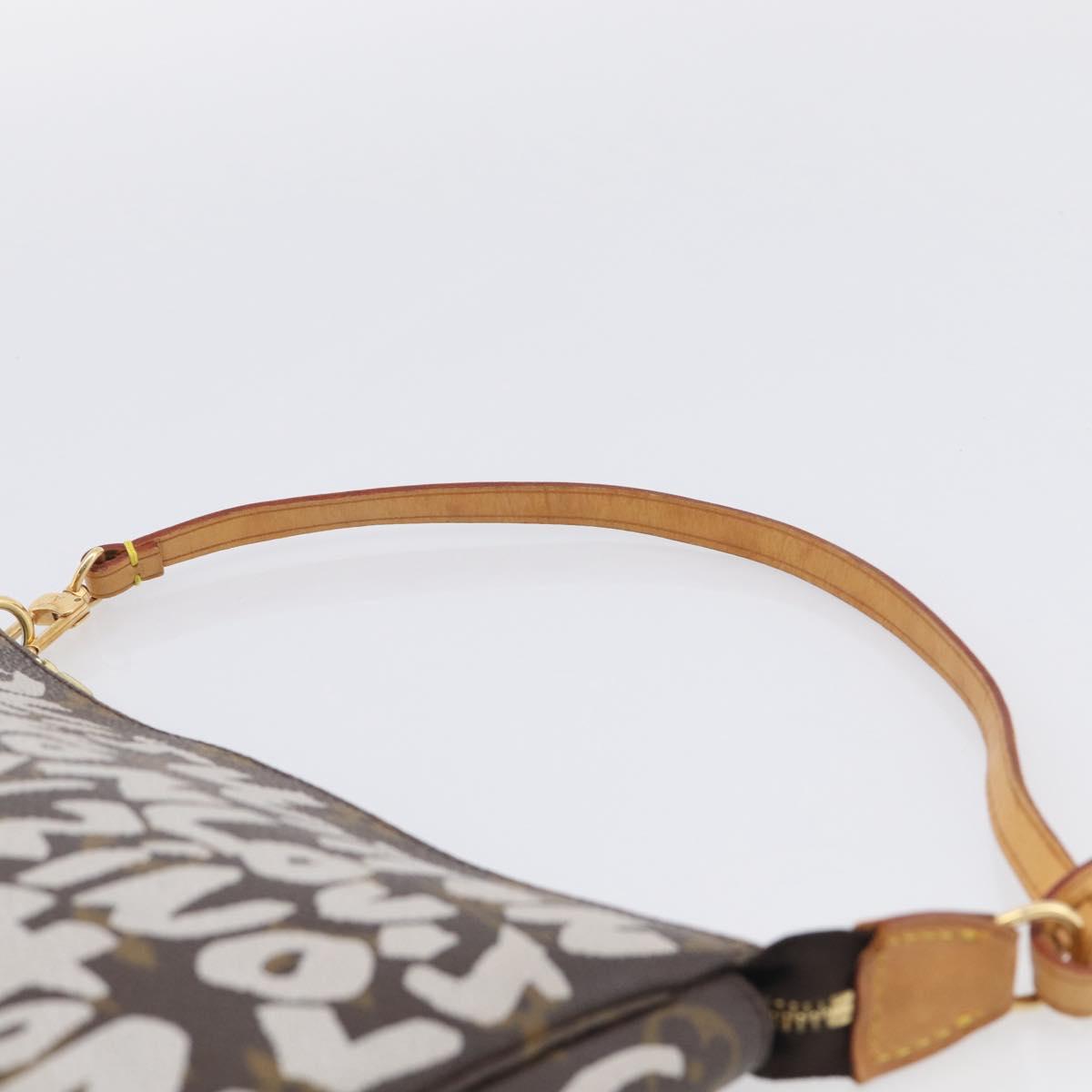 LOUIS VUITTON Monogram Graffiti Pochette Accessoires White M92192 Auth 214798SAV
