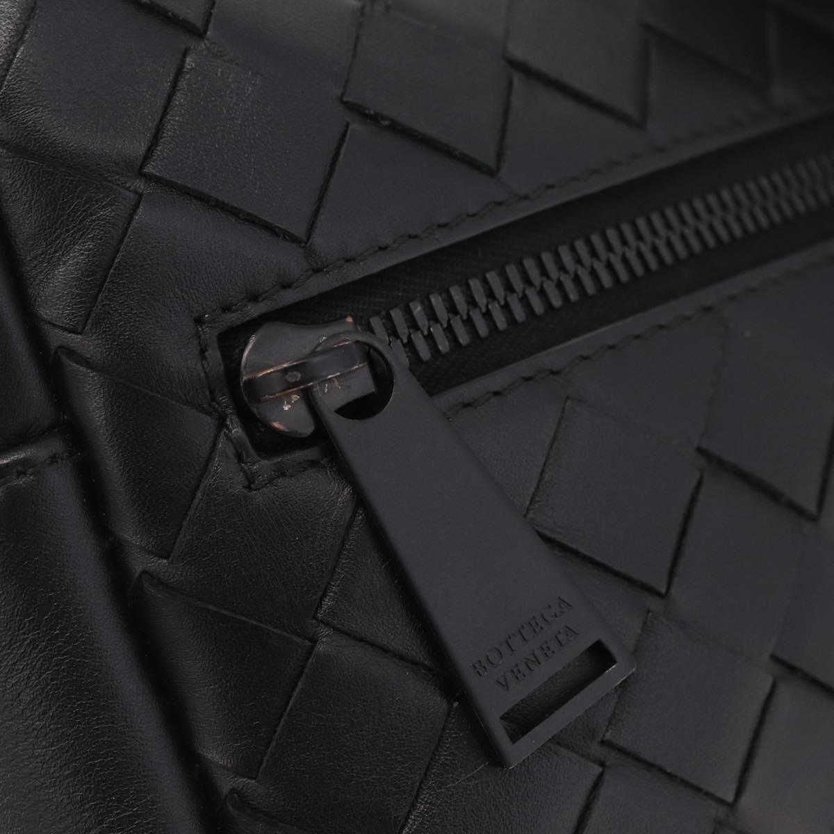 Bottega Veneta INTRECCIATO Body Bag Leather Black Auth 214800V