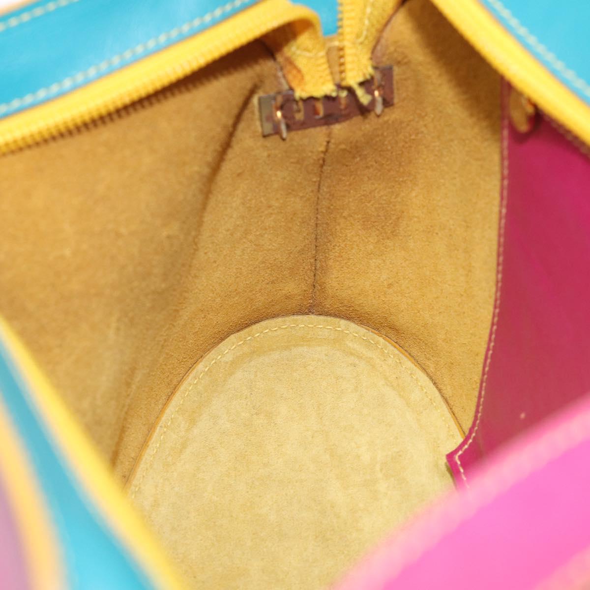 FENDI Shoulder Bag Leather Pink Gold Auth 214926A