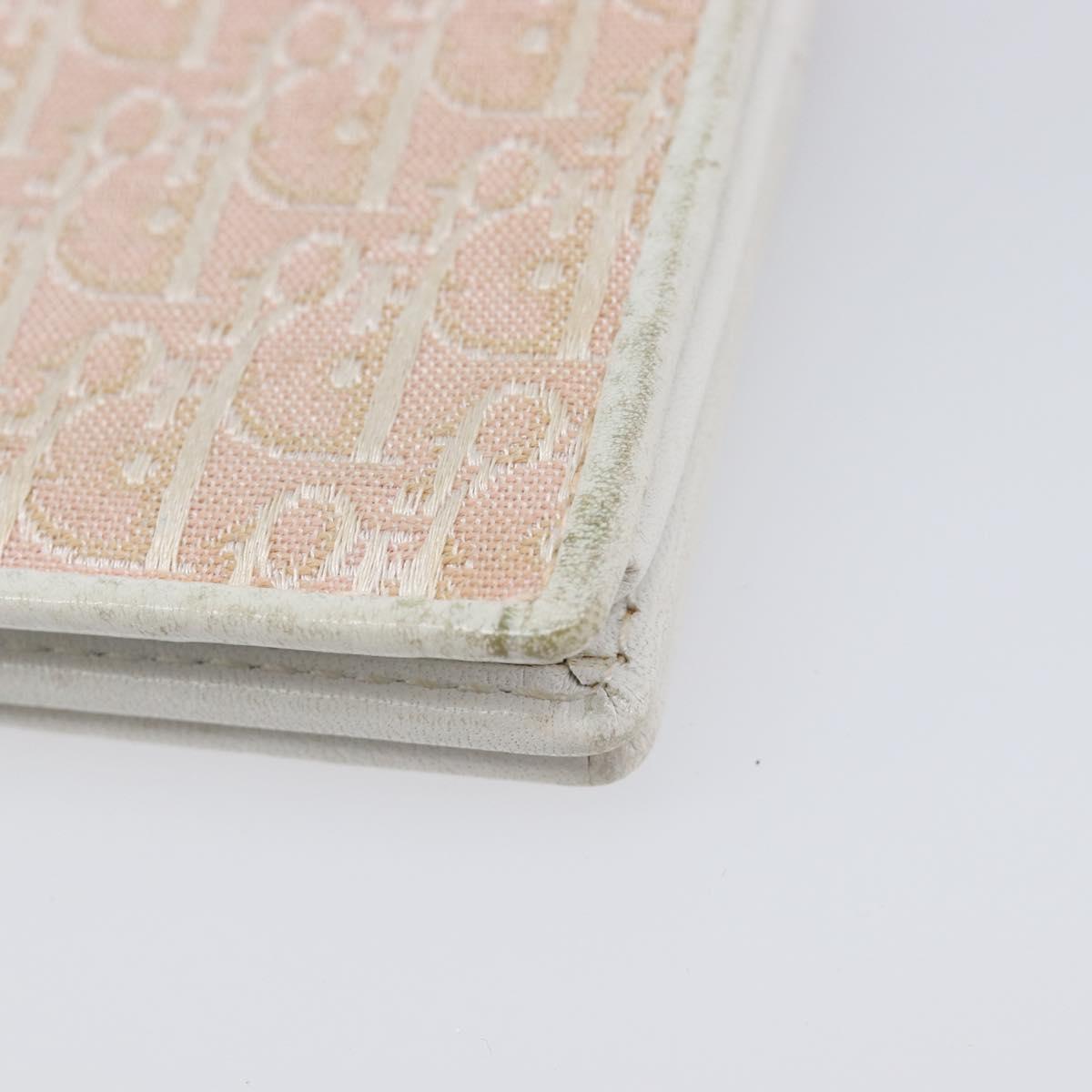 Christian Dior Trotter Canvas Card Case Pink Auth 214933A