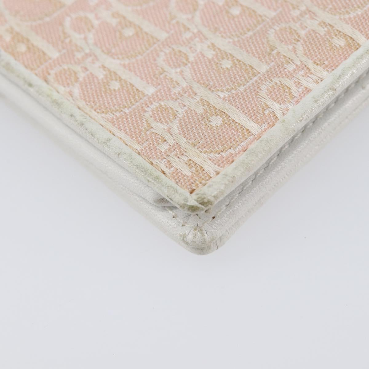Christian Dior Trotter Canvas Card Case Pink Auth 214933A