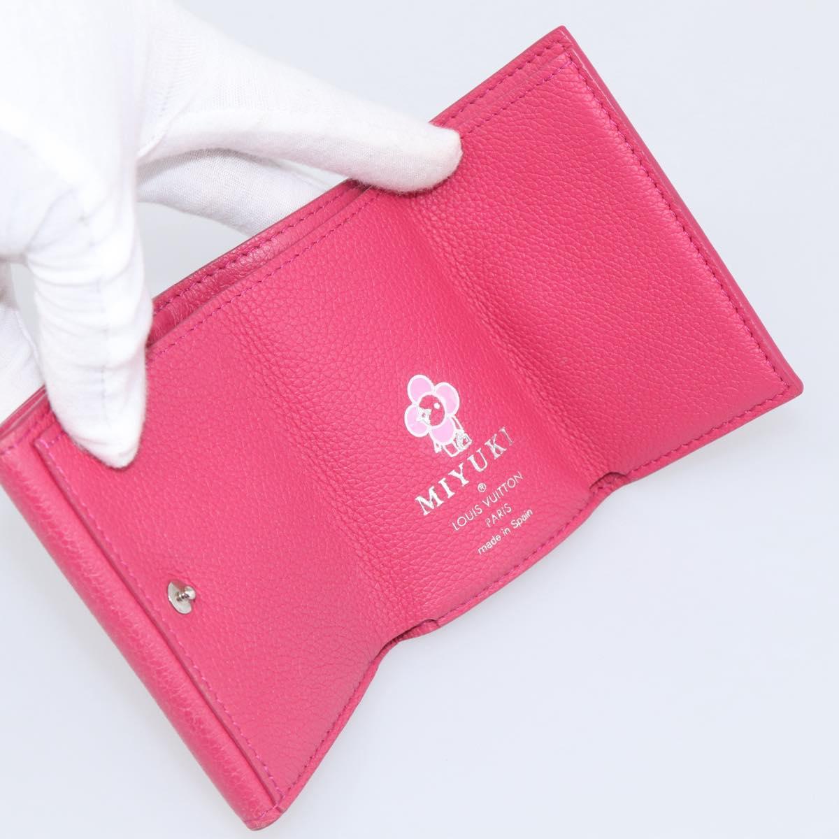 LOUIS VUITTON Portefeuille Rock Mini Wallet Leather Pink M81886 LV Auth 214947